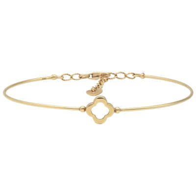 Złota bransoletka 14K Koniczyna bangle B5-1126