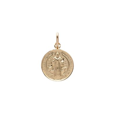 Złoty medalik 14K Święty Benedykt D5-141