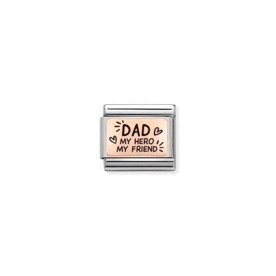 Dad – My Hero, My Friend z różowego złota 9K Composable 430111/13