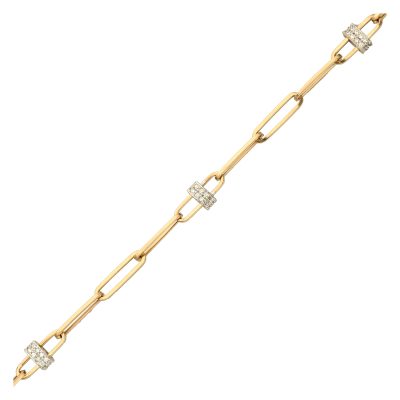 Złota bransoletka 14K Ankier z mufkami B5-1472