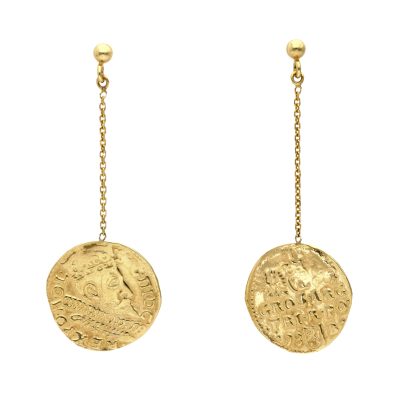 Złote kolczyki 14K DALL’ACQUA Monety K5-1418