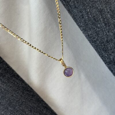 Złota zawieszka 14K Marie D’or Ametyst MDZ-283
