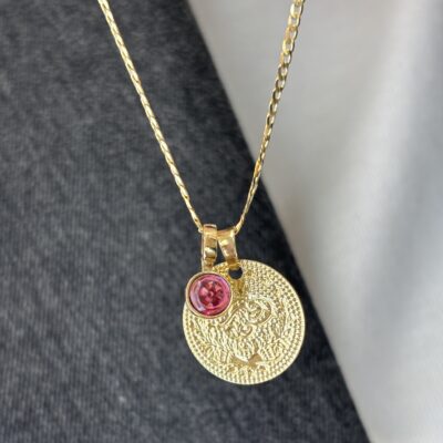 Złota zawieszka 14K Marie D’or Granat/Rodolit MDZ-284