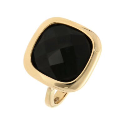 Złoty pierścionek 14K Dall’Acqua Onyks R5-874