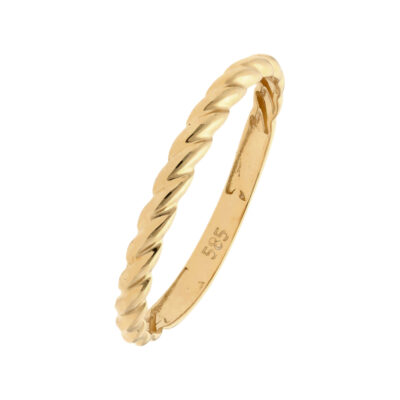 Złoty pierścionek 14K Obrączka R5-890