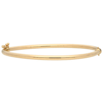 Złota bransoletka 14K Sztywna Bangle okrągła B5-1804