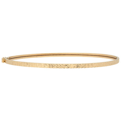 Złota bransoletka 14K Sztywna Bangle frezowany B5-1814