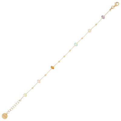 Złota bransoletka 14K DALL’ACQUA mix kamieni B5-1928
