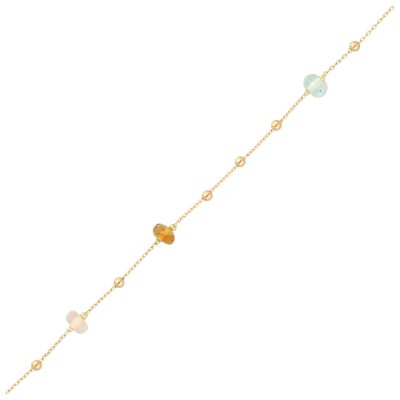 Złota bransoletka 14K DALL’ACQUA mix kamieni B5-1928