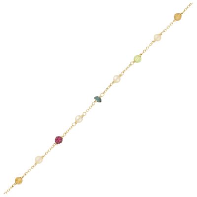 Złota bransoletka 14K DALL’ACQUA mix kamieni B5-1929