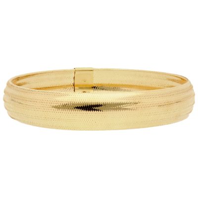 Złota bransoletka 14K Bangle Elastyczna Szeroka B5-1930