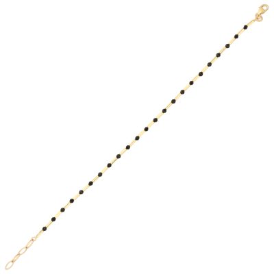 Złota bransoletka 14K Onyks B5-1934