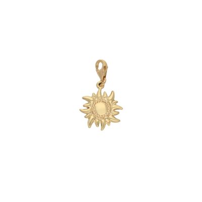 Złota zawieszka na karabińczyku 14K Słońce Z5-851