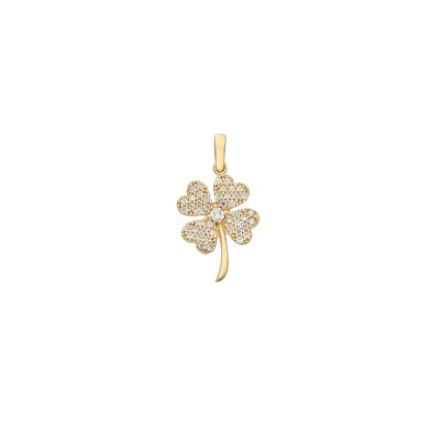 Złota zawieszka 14K Koniczyna Z5-854