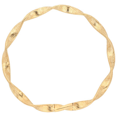 Złota bransoletka 14K Bangle Elastyczna skręcona B5-1969