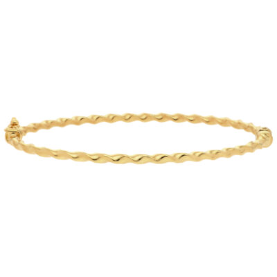 Złota bransoletka 14K Bangle skręcona B5-1970
