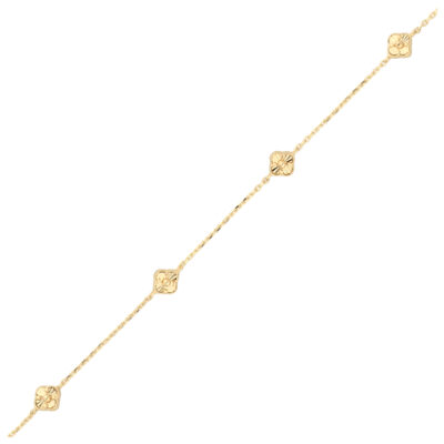 Złota bransoletka 14K Koniczynki B5-1973