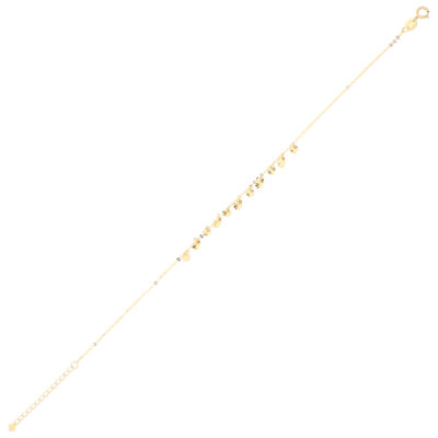 Złota bransoletka 14K Kółka frezowane B5-1975