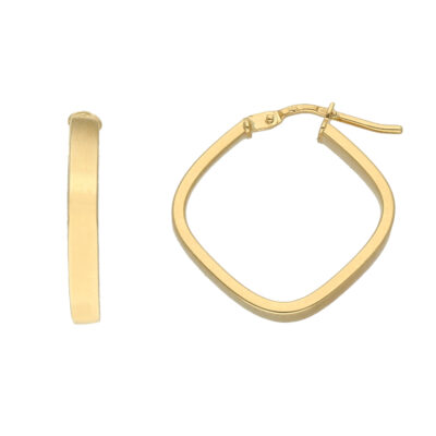 Złote kolczyki 9K kwadrat K4-054