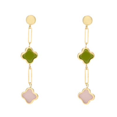 Złote kolczyki 14K Koniczyny K5-1773