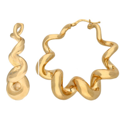 Złote kolczyki 14K Skręcone K5-1775