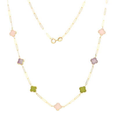 Złoty naszyjnik 14K Koniczyny N5-1710