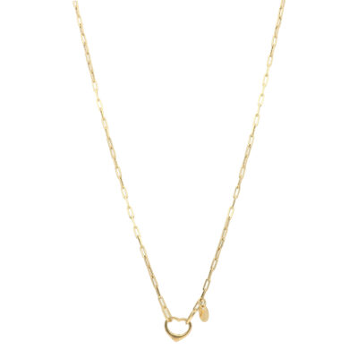 Złoty naszyjnik 14K Ankier z sercem N5-1711