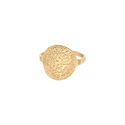 Złoty pierścionek 14K Sygnet moneta R5-1016