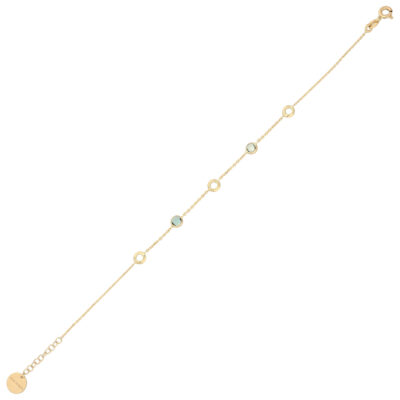 Złota bransoletka 14K DALL’ACQUA Topaz London Blue B5-1986
