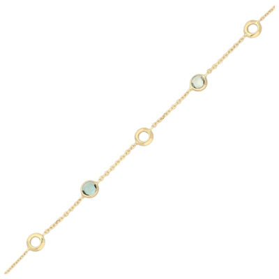 Złota bransoletka 14K DALL’ACQUA Topaz London Blue B5-1986