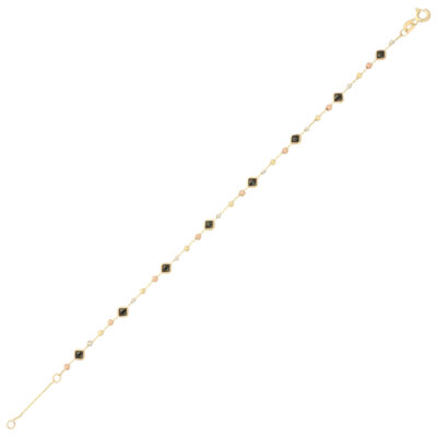 Złota bransoletka 14K Trapezy B5-1991