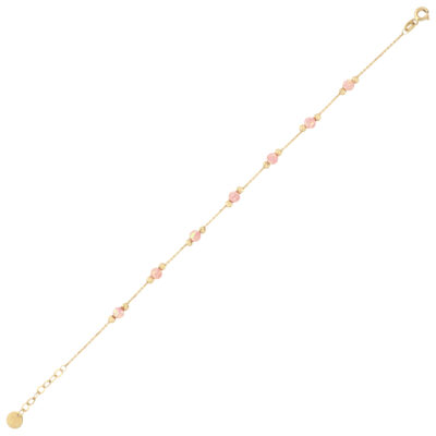 Złota bransoletka 14K Opal kulki B5-1993