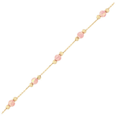 Złota bransoletka 14K Opal kulki B5-1993