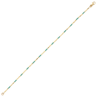 Złota bransoletka 14K kulki, oksyda B5-1998