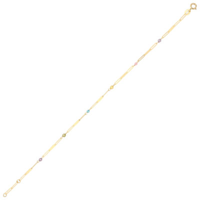 Złota bransoletka 14K Kolorowe kulki B5-2006