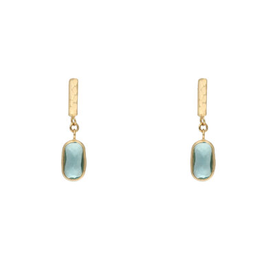 Złote kolczyki 14K DALL’ACQUA Topaz K5-1793