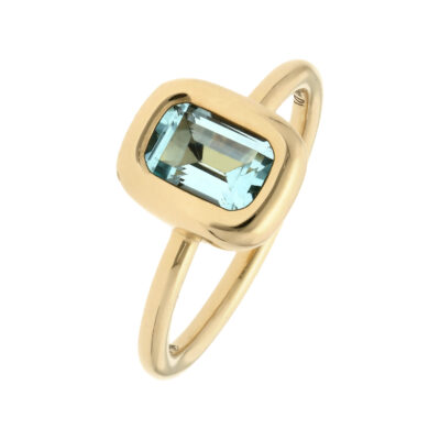 Złoty pierścionek 14K topaz R5-1034