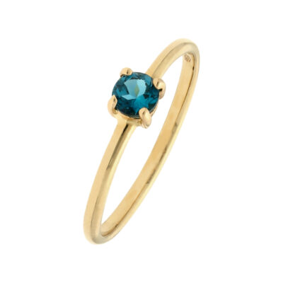 Złoty pierścionek 14K topaz R5-1044