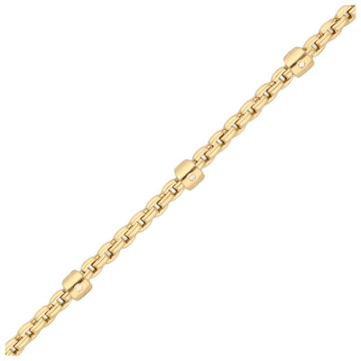 Złota bransoletka 14K DALL’ACQUA ankier z diamentami B5-2010