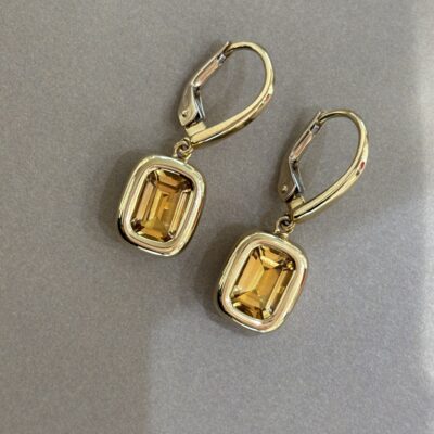 Kolczyki 14K DALL’ACQUA cytryn K5-1825