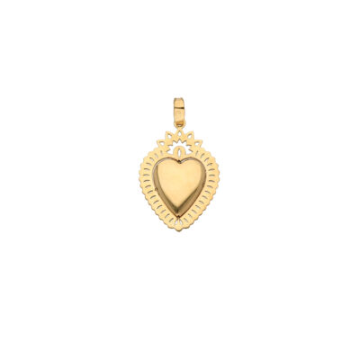Złota zawieszka Dall’Acqua 14K Serce w koronie Z5-893